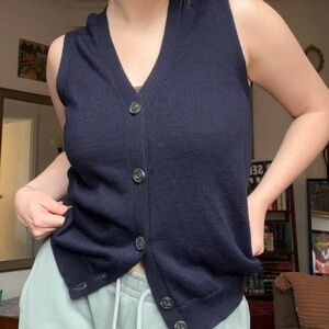 Navy Blue Women's Sweater Vest